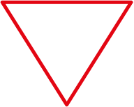 rotes nach unten zeigendes Dreieck